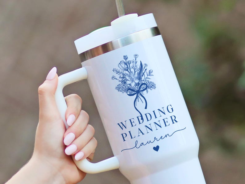 Vaso personalizado para organizador de bodas, tazas de regalo para organizadores de bodas, regalos de agradecimiento para coordinadores de bodas, tazas personalizadas para organizadores de bodas imagen 1