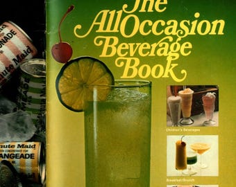1972 Vintage Cocktail Recipe Book 1972, Minute Maid - Recipe/Cookbook Instant Download