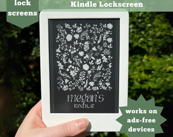 Personalized Kindle Lockscreen | Custom Screensaver | Kindle Accessories | Paperwhite Oasis | Your Name EPUB | Booktok Bookstagram Floral