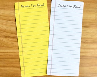 Reading List Bookmark | Library Card Log | Review Tracker | Personalize Bookmark | Book Club Card | TBR List | Coquette Academia Legal Pad