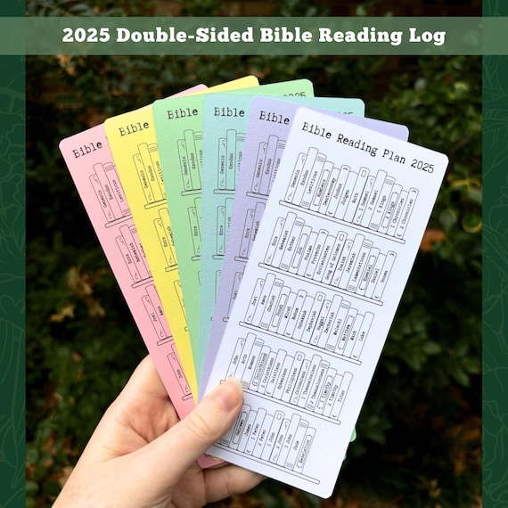 2026 Bible Reading Plan Bookmark | Bible Reading Log | Bible in One Year | Daily Devotional | New Testament Plan | Read Bible | Study Guide