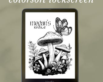 Coquette Butterfly Personalized Kindle Lockscreen | Custom Vintage Botanical Screensaver | Accessories Decorations | Paperwhite | Your Name