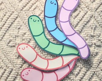 Bookworm Bookmark | Book Worm | Cottagecore | Cute Book Mark | Book Marker | Page Saver | TBR | Booktok | Reading List | Gift for Librarian
