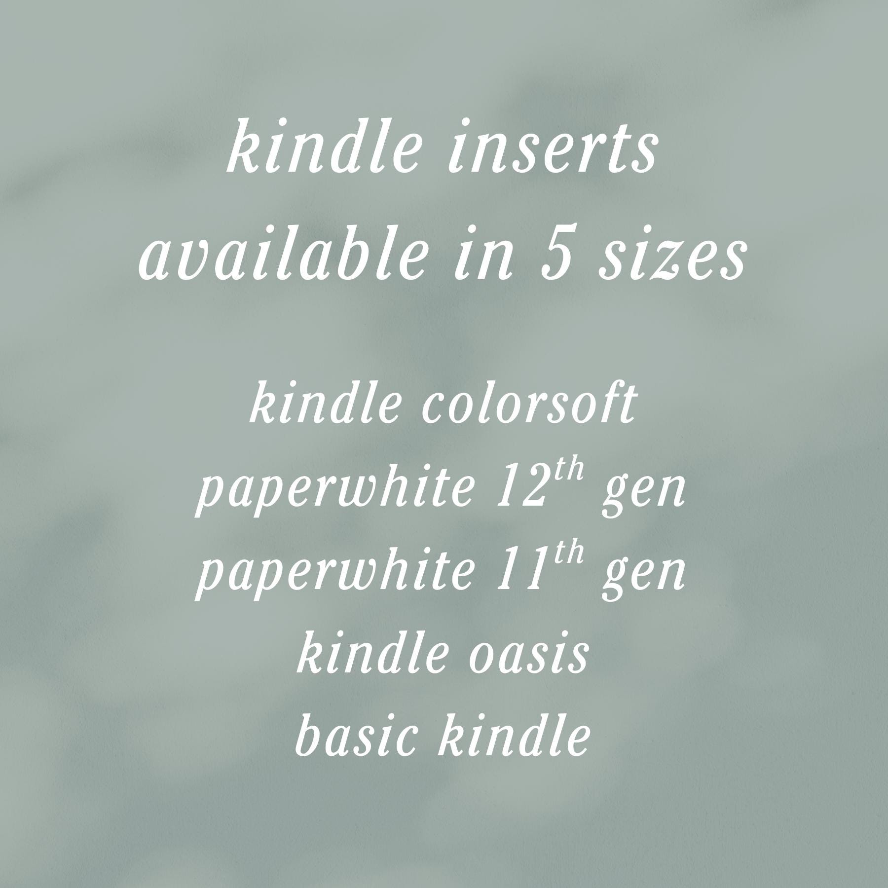 Kindle Clear Case Insert | Solid Colors | Paperwhite Oasis Basic 6 ...