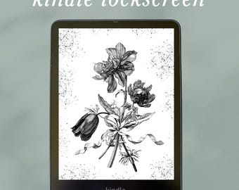 Coquette Floral Kindle Lockscreen Instant Download | Screensaver | Kindle Accessories | Paperwhite Oasis |  EPUB | Booktok Grandmillenial