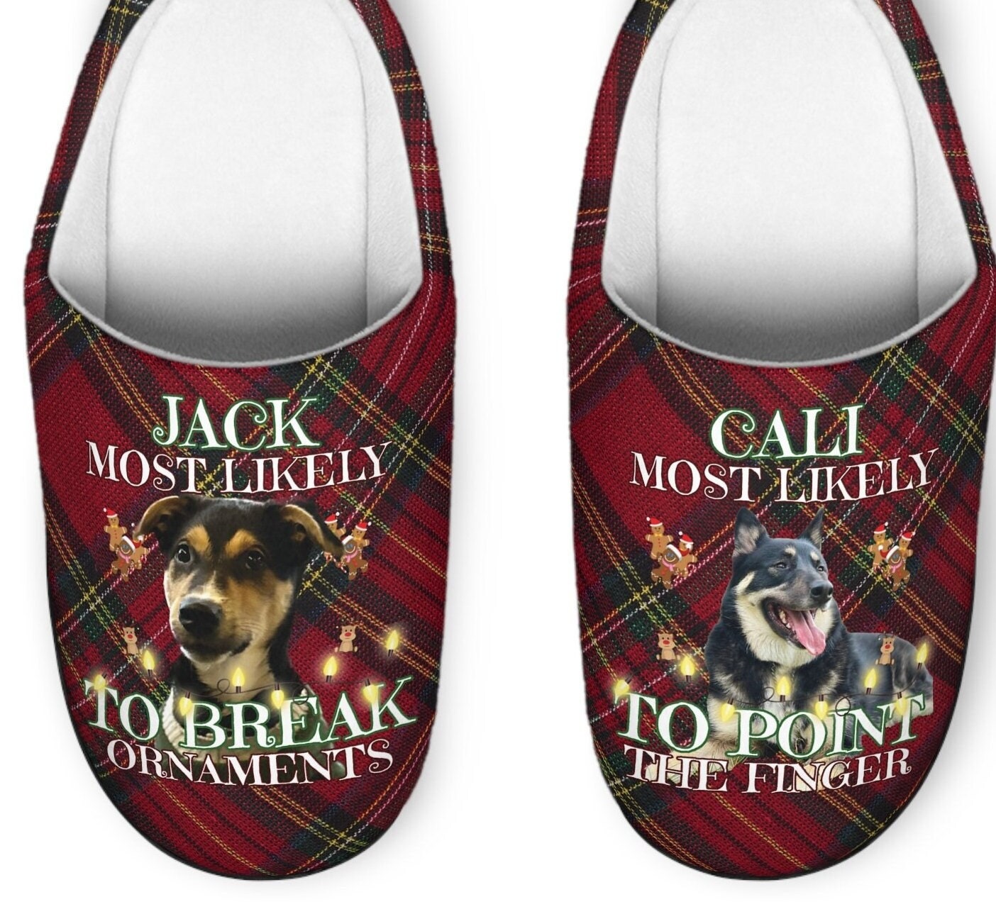 personalised dog slippers