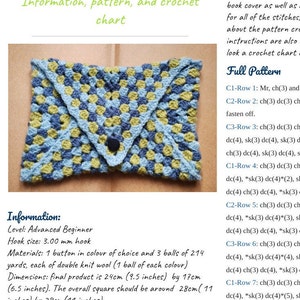 Crochet envelope book cover pattern
