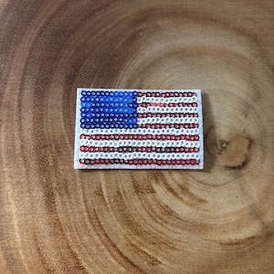 Sequined USA Flag Iron On Patch/America Sparkly Iron On Patch