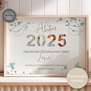 Gepersonaliseerde gift van geld voor afstuderen | Afstuderen 2025 | Gefeliciteerd met het behalen van je diploma | Examens behaald | Schoolafstuderen|PDF digitale download