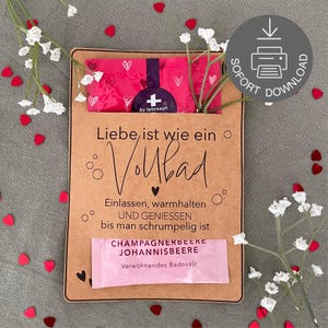 Afdruk sjabloon liefdeshuwelijk | Liefde is | Badadditief | Volledige badkamer | Grappig gezegde | Bruiloftssouvenirs | Huwelijksverjaardag | Digitale download | PDF