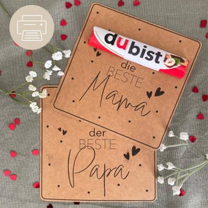 Father&#39;s Day and Mother&#39;s Day Printable | Mom and Dad | Souvenir | Gift for Mom | Gift for Dad | Best Mom | Best Dad | Digital Download | PDF