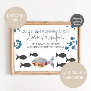 Geldgeschenk zur Konfirmation personalisiert Mädchen & Jungen | Konfirmationsspruch| Konfirmation Karte | Ausdrucken |Digitaler Download|PDF