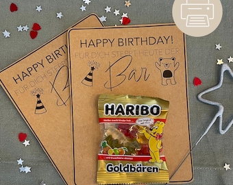 Birthday printable | Birthday card | Gift | Happy Birthday | Congratulations | Birthday present | Digital download | PDF