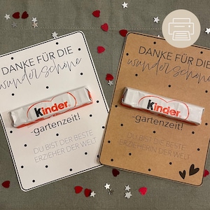 Modèle d'impression cadeau d'adieu maternelle | Merci à la maternelle | éducateur | Éducateur|Carte de remerciement Éducateur|Téléchargement numérique|PDF