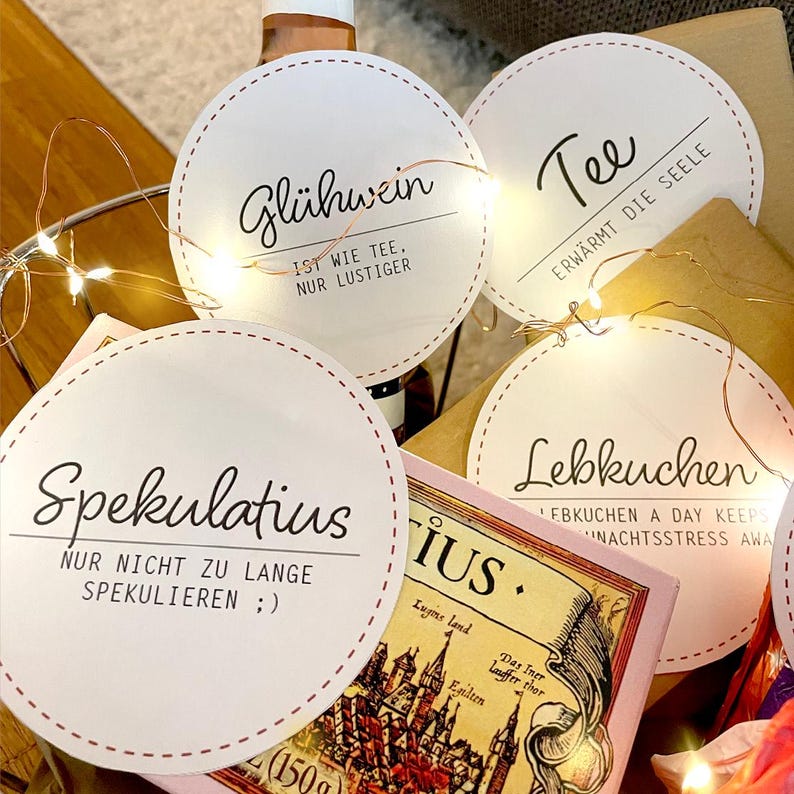 Kerstmarkt om mee te nemen | 7 labels | Kerstcadeau-idee | Cadeaupakket | Glühwein | Kersttijd | Doe-het-zelf | PDF-download afbeelding 2