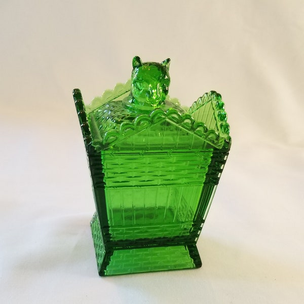 Art Glass by Greentown Summit - Cat in a Hamper Art Glass