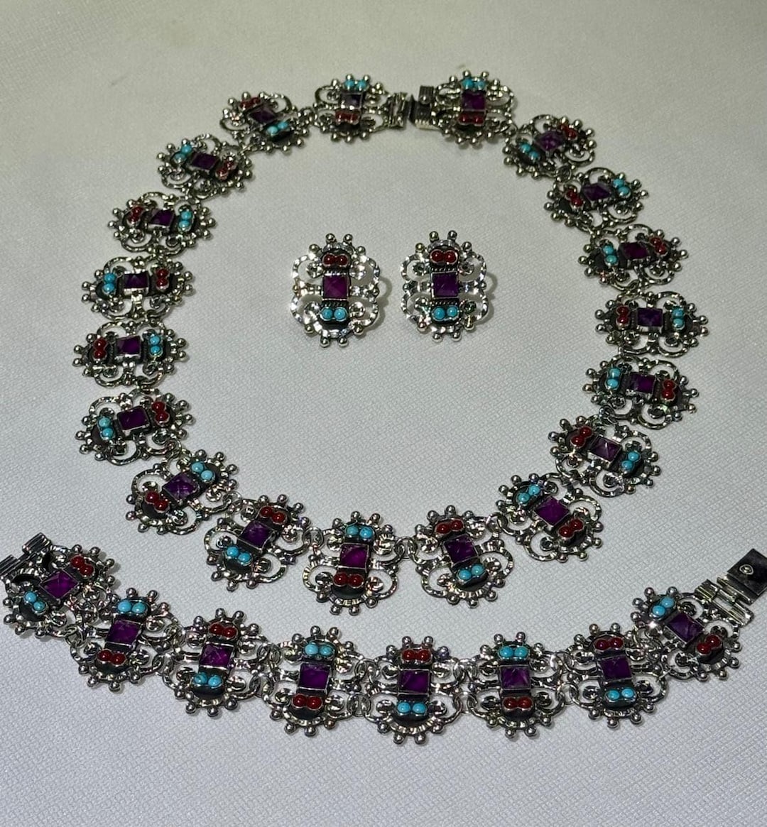 Barroco Style Matilde Necklace Bracelet and Earrings