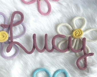 Personalized Knitted Wire Name Sign: Nursery Decor