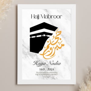 Personalised Hajj / Umrah Prints, Islamic Wall Art, Islamic Gifts, Hajj Mubarak, Umrah Gifts, Muslim Gift for Couple