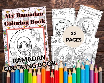Ramadan Coloring Book: Kids' Activity, Iftar Decor, Ramadan Decorations, Ramadan Kids Activity, Ramadan Activity