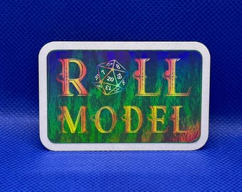Roll Model - Permanent sticker for expressing your unique style and love for fantasy role playing games.