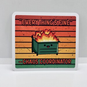 Chaos Coordinator - Bring a smile to your workspace with our hilarious office humor sticker!