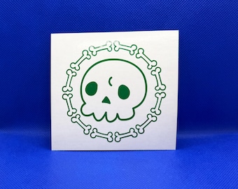 Circle of bones and skull  | Vinyl | Many colors to choose from!