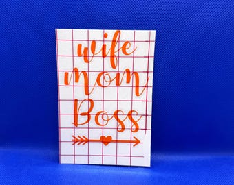 Wife mom boss - Arrow  | Vinyl | Many colors to choose from!