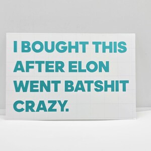 I bought this after Elon went crazy - Perfect for Elon Musk haters