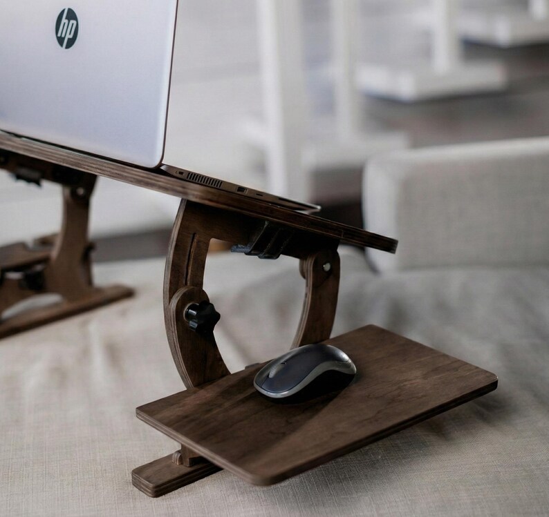 Copy for lcapote (Madeira) | 17-inch Laptop Stand, 50 deg. Tilt, Foldable Lap Desk, Portable Wood Laptop Desk for Bed, Work-from-Home Gift bild 7