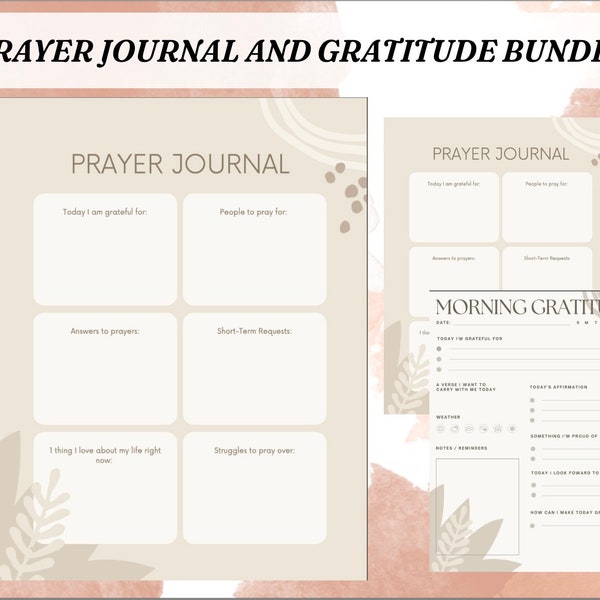 Prayer Journal, Bible Study, Gratitude Journal, God Digital Planner, Jesus PDF Download, Daily Prayer Printable Planner