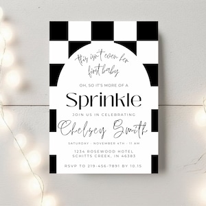 EDITABLE, DIGITAL, or PHYSICAL* Schitts Creek Sprinkle- Baby Sprink Invitation - Gender Neutral Sprinkle Invite - Schitts Creek Invite