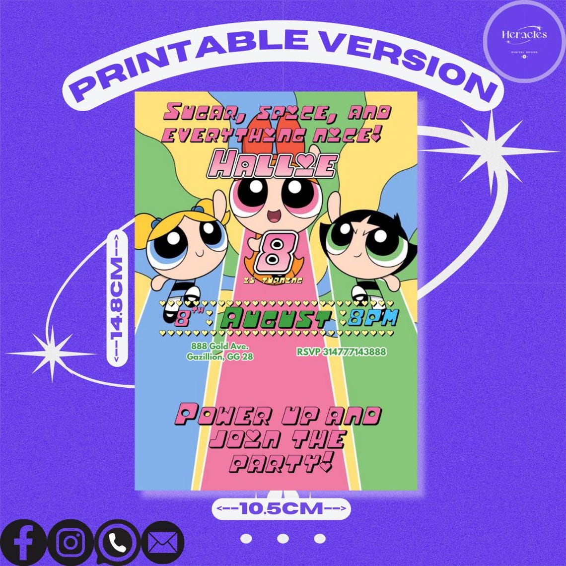 Custom Powerpuff Girls Birthday Invitation | Animated Video Invitation ...