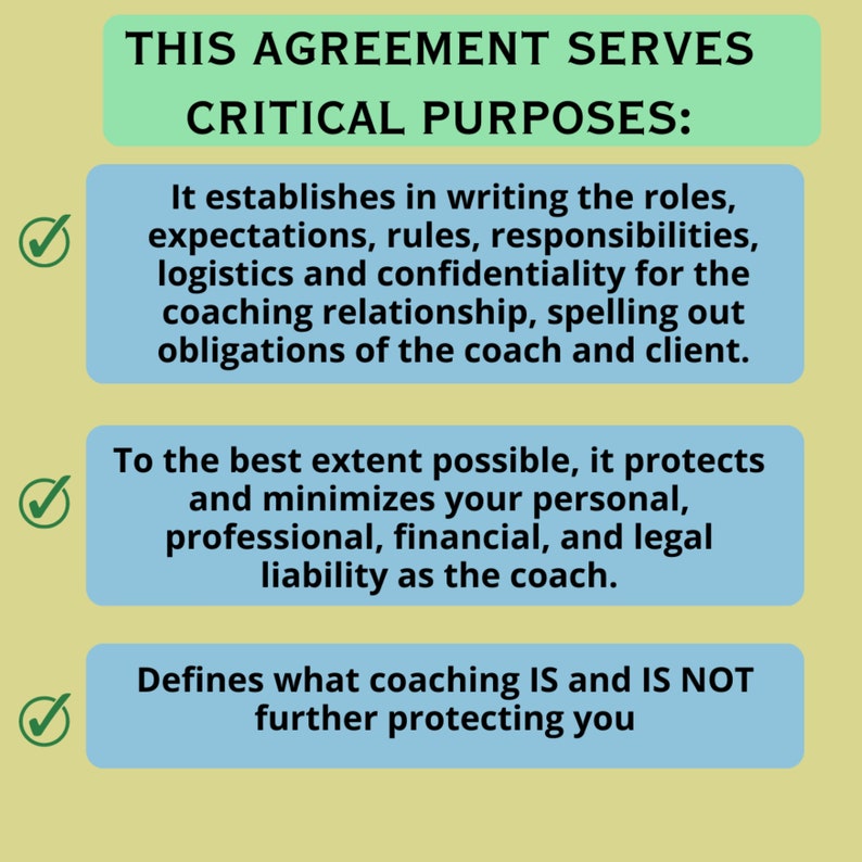 Coaching Contract Agreement Template Coach and Attorney Written
