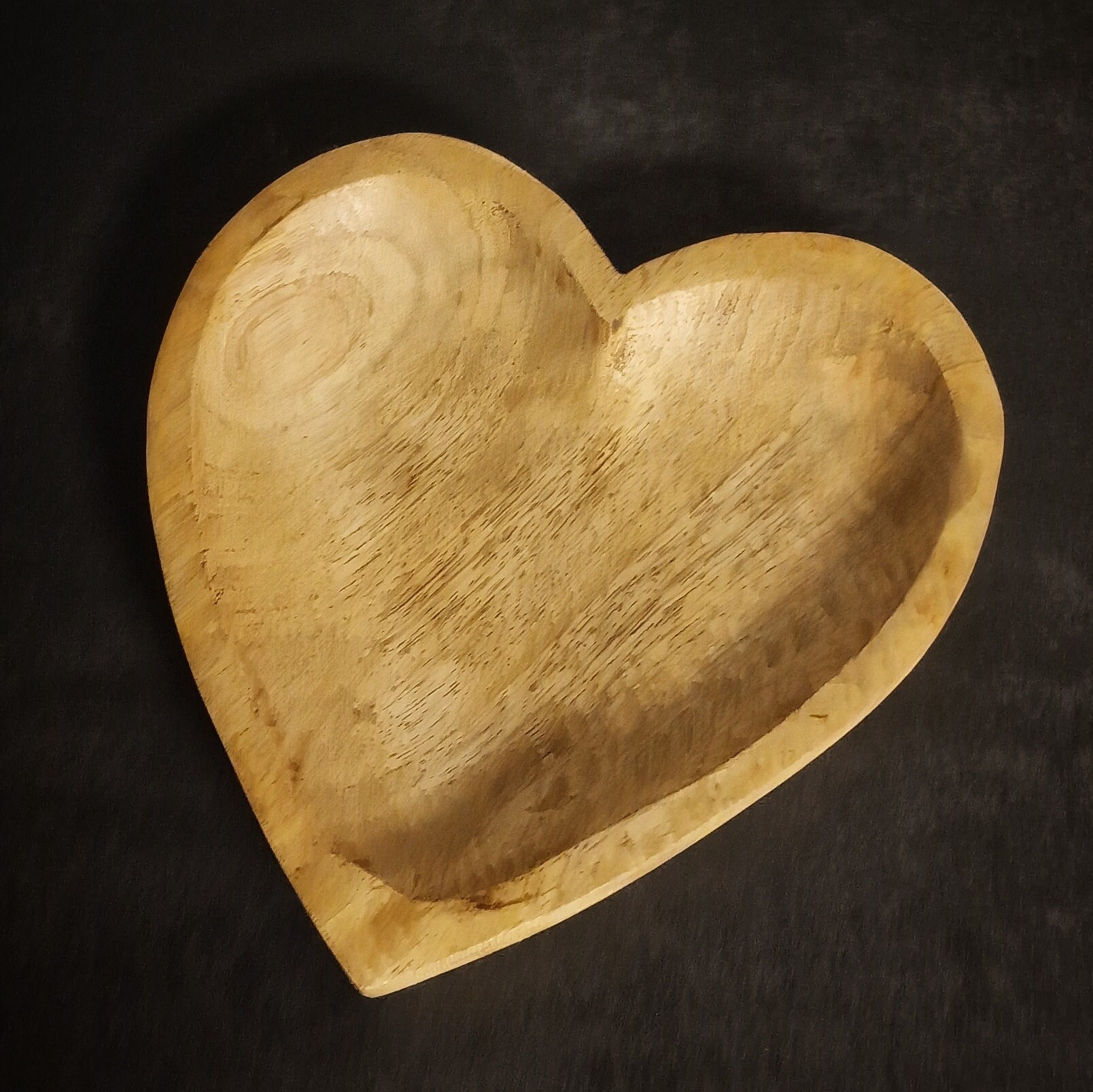 Mango Wooden Heart Shaped Fruit Bowl Storage Dish Trinket Dish Home Decoration | UK