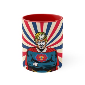 ドナルド・トランプ コーヒーマグ、トランプ コーヒーマグ、保守派コーヒーマグ、コミックブック コーヒーマグ、共和党コーヒーマグ、MAGA コーヒーマグ