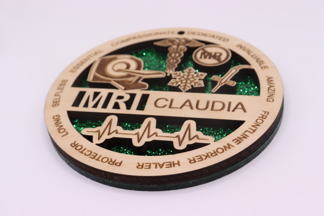 MRI Tech Gift, MRI Tech Ornament, Custom Wooden Ornament, Medical