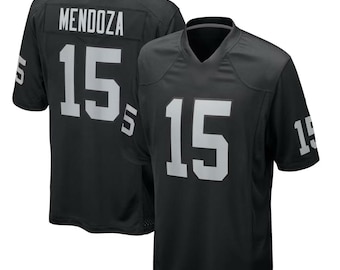 Camiseta personalizada cosida Francisco Mendoza #15 negra Las Vegas. Todas las tallas para adultos. **PREVENTA**