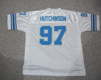 Aidan Hutchinson #97 Sewn Stitched Custom Jersey Detroit Throwback White All Adult Sizes