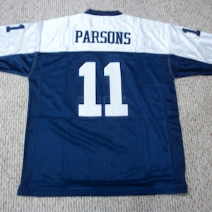 Micah Parsons # 11 Jersey personnalisé cousu Thanksgiving bleu Dallas toutes tailles adultes