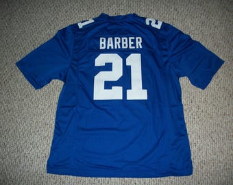 Tiki Barber Signed Custom Blue Football Jersey Beckett - Etsy