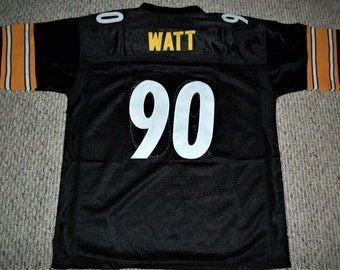 TJ Watt #90 Sewn Stitched Custom Jersey Black Pittsburgh All Adult Sizes
