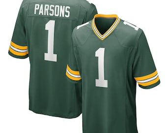 Micah Parsons #1 Sewn Stitched Custom Jersey Green Bay Green All Adult Sizes **PREORDER**