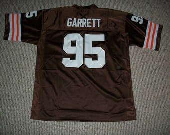 Myles Garrett #95 Sewn Stitched Custom Jersey Old Style Brown Cleveland All Adult Sizes