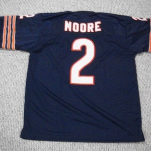Camisa personalizada DJ Moore nº 2, costurada e costurada, azul, Chicago, todos os tamanhos adultos