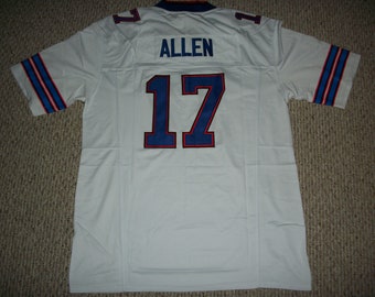 Josh Allen #17 Sewn Stitched Custom Jersey Current Style White Buffalo All Adult Sizes