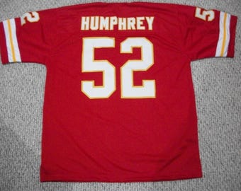 Creed Humphrey #52 Sewn Stitched Custom Jersey Throwback Red Kansas City All Adult Sizes