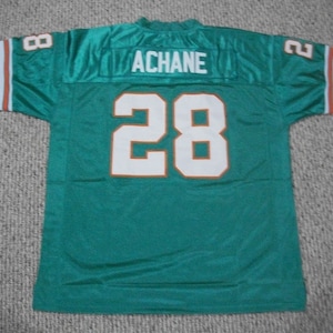 Devon Achane #28 Sewn Stitched Custom Jersey Teal Miami All Adult Sizes