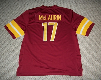Terry McLaurin Sewn Stitched Custom Current Jersey Burgundy All Adult Sizes