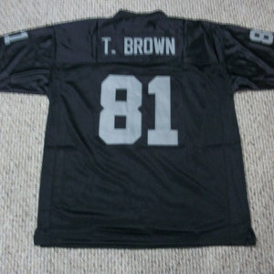 Tim Brown #81 Sewn Stitched Custom Jersey Black LA/Oakland All Adult Sizes